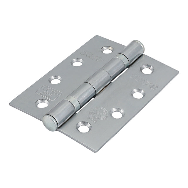 This is an image showing TIMCO Grade 11 Ball Bearing Fire Door Hinges - Satin Chrome - 101 x 76 x 2.6 - 2 Pieces TIMbag available from T.H Wiggans Ironmongery in Kendal, quick delivery at discounted prices.