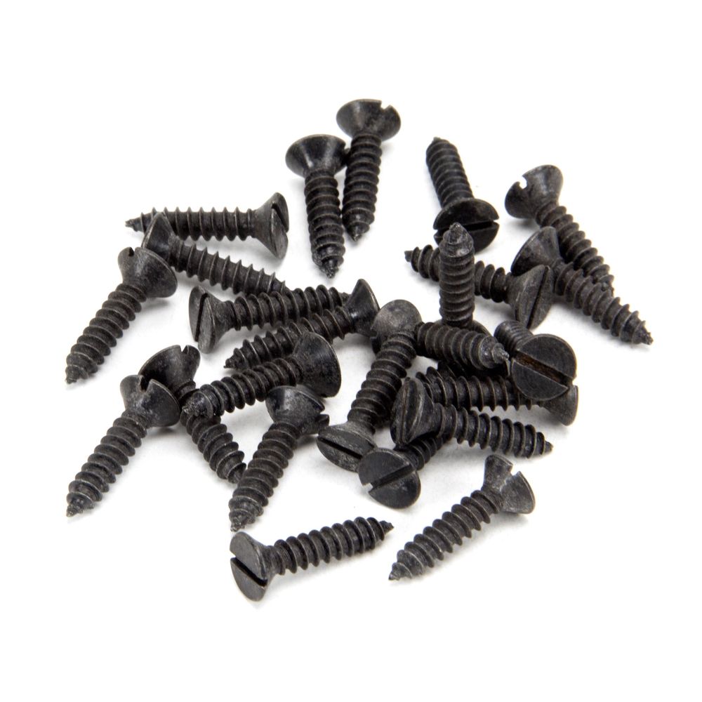 This is an image showing From The Anvil - Black 8 x 3/4" Countersunk Screws (25) available from T.H Wiggans Architectural Ironmongery in Kendal, quick delivery and discounted prices