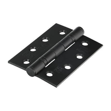This is an image showing TIMCO Grade 13 Fire Door Hinges - Matt Black Stainless Steel - 101 x 76 x 3 - 2 Pieces Blister Pack available from T.H Wiggans Ironmongery in Kendal, quick delivery at discounted prices.