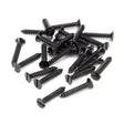 This is an image showing From The Anvil - Black 8 x 1" Countersunk Screws (25) available from T.H Wiggans Architectural Ironmongery in Kendal, quick delivery and discounted prices