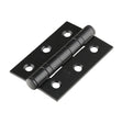 This is an image showing TIMCO Grade 7 Fire Door Hinges - Epoxy Black - 76 x 50 x 2.0 - 2 Pieces Box available from T.H Wiggans Ironmongery in Kendal, quick delivery at discounted prices.