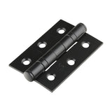 This is an image showing TIMCO Grade 7 Fire Door Hinges - Epoxy Black - 76 x 50 x 2.0 - 2 Pieces Box available from T.H Wiggans Ironmongery in Kendal, quick delivery at discounted prices.