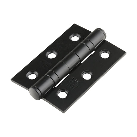 This is an image showing TIMCO Grade 7 Fire Door Hinges - Epoxy Black - 76 x 50 x 2.0 - 2 Pieces Box available from T.H Wiggans Ironmongery in Kendal, quick delivery at discounted prices.