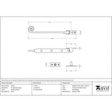 This is an image showing From The Anvil - Antique Pewter 8" Monkeytail Stay available from T.H Wiggans Architectural Ironmongery in Kendal, quick delivery and discounted prices