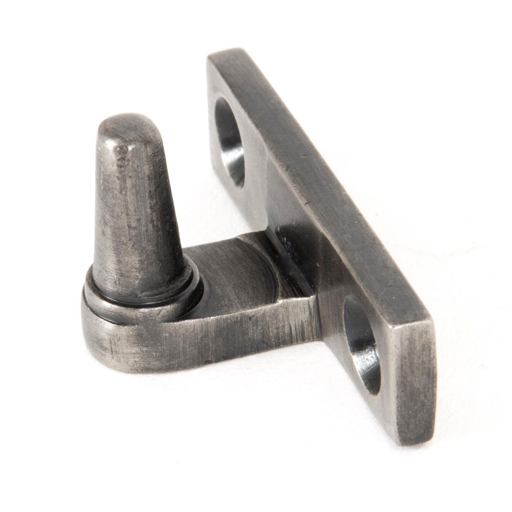 This is an image showing From The Anvil - Antique Pewter Cranked Stay Pin available from T.H Wiggans Architectural Ironmongery in Kendal, quick delivery and discounted prices