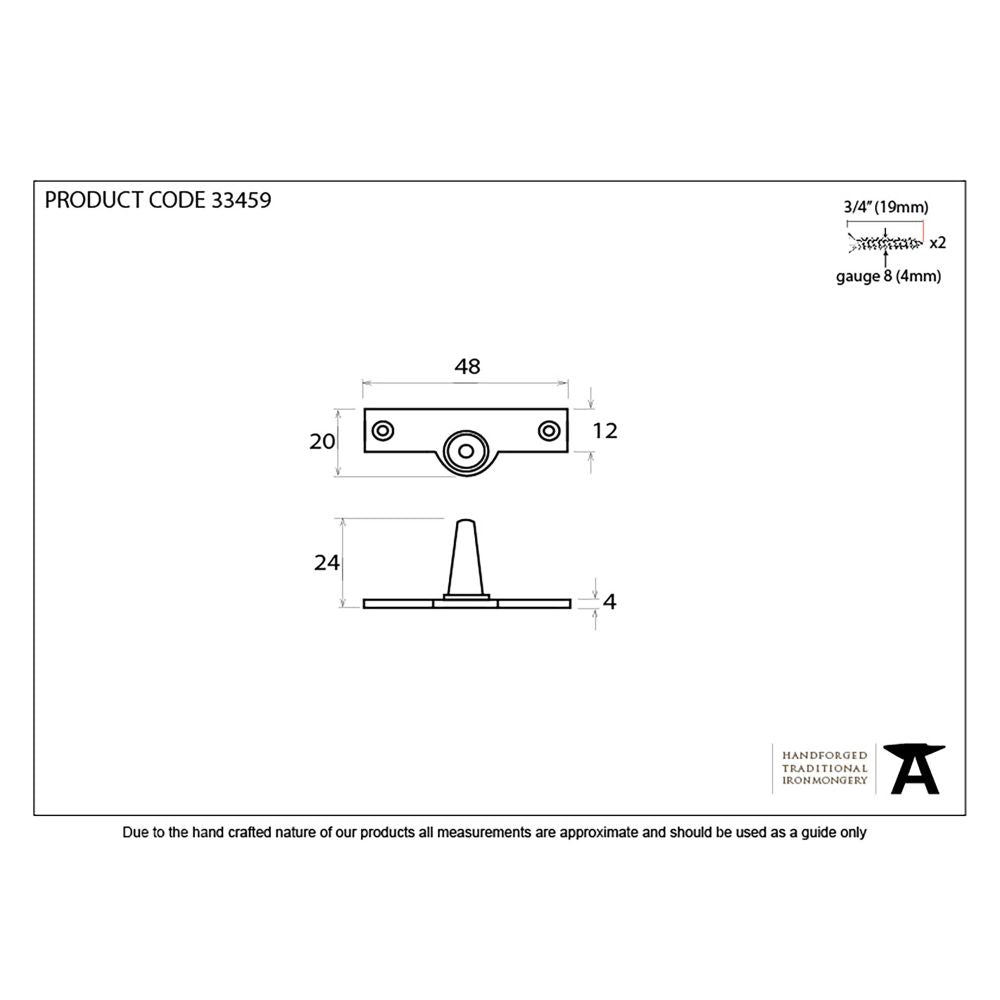 This is an image showing From The Anvil - Black Offset Stay Pin available from T.H Wiggans Architectural Ironmongery in Kendal, quick delivery and discounted prices