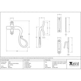 This is an image showing From The Anvil - Black Locking Shepherd's Crook Fastener - RH available from T.H Wiggans Architectural Ironmongery in Kendal, quick delivery and discounted prices