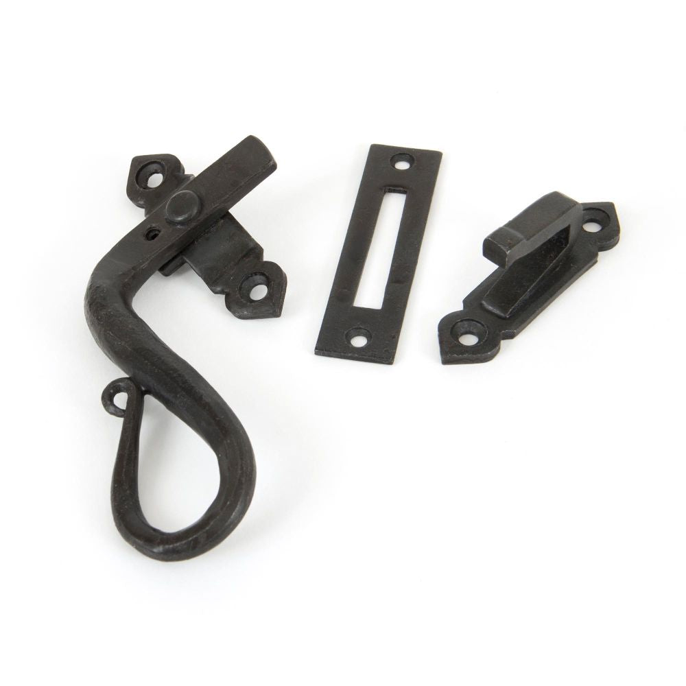 This is an image showing From The Anvil - Beeswax Locking Shepherd's Crook Fastener - LH available from T.H Wiggans Architectural Ironmongery in Kendal, quick delivery and discounted prices