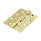 This is an image showing TIMCO Grade 13 Fire Door Hinges - Electro Brass Stainless Steel - 101 x 76 x 3 - 2 Pieces Blister Pack available from T.H Wiggans Ironmongery in Kendal, quick delivery at discounted prices.