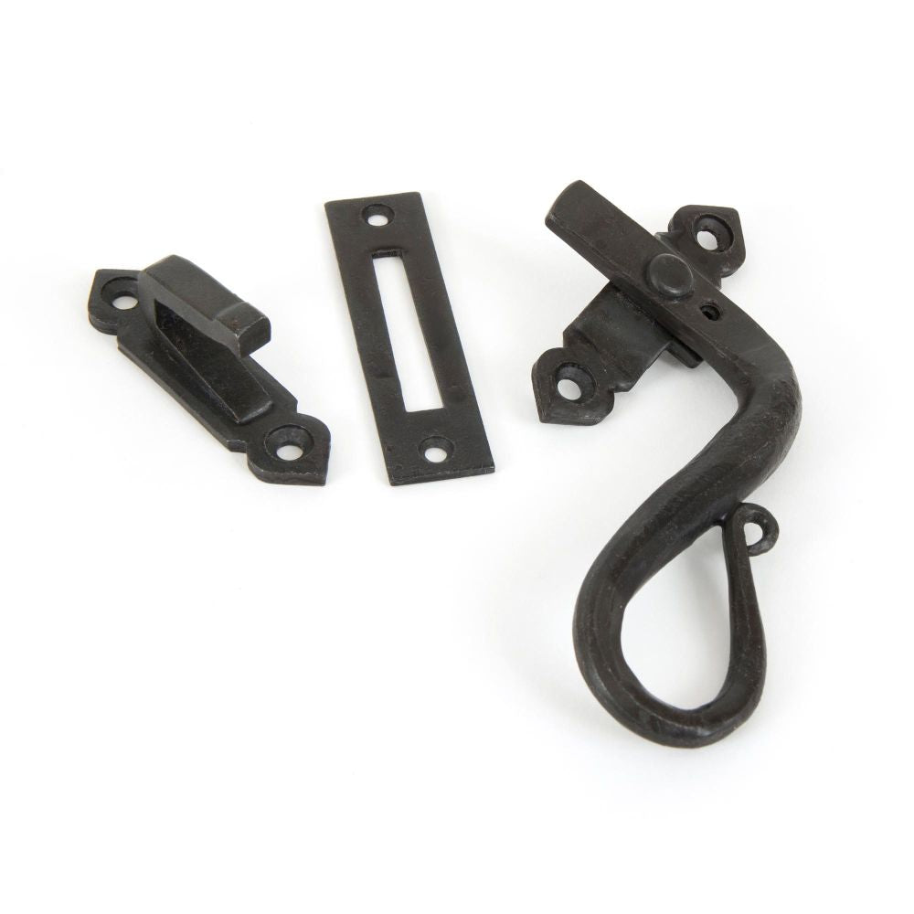 This is an image showing From The Anvil - Beeswax Locking Shepherd's Crook Fastener - RH available from T.H Wiggans Architectural Ironmongery in Kendal, quick delivery and discounted prices