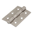 This is an image showing TIMCO Grade 7 Fire Door Hinges - Satin Nickel - 76 x 50 x 2.0 - 2 Pieces Box available from T.H Wiggans Ironmongery in Kendal, quick delivery at discounted prices.
