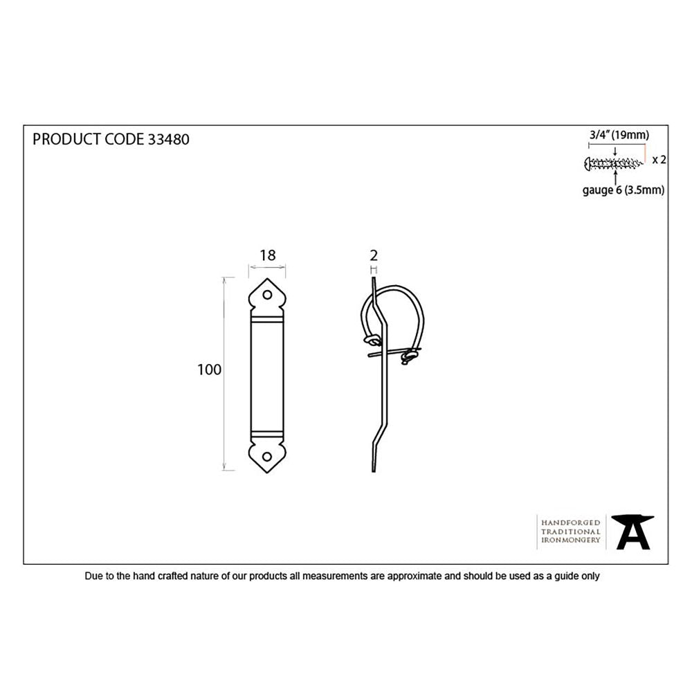 This is an image showing From The Anvil - Beeswax Locking Gothic Screw on Staple available from trade door handles, quick delivery and discounted prices