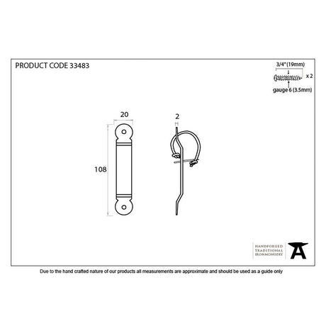 This is an image showing From The Anvil - Pewter Locking Penny End Screw on Staple available from trade door handles, quick delivery and discounted prices