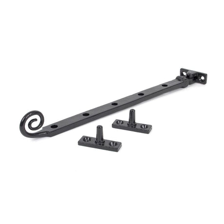 This is an image showing From The Anvil - Black 12" Cast Monkeytail Stay available from T.H Wiggans Architectural Ironmongery in Kendal, quick delivery and discounted prices