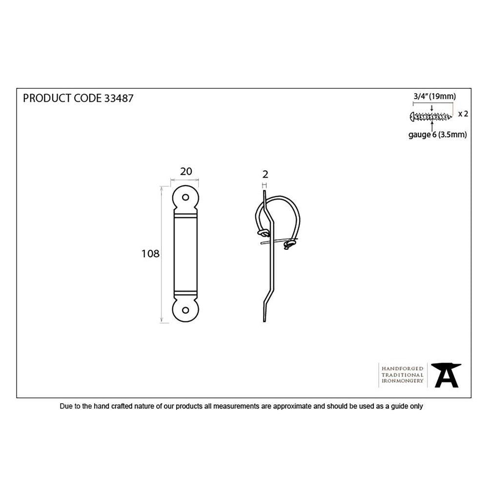 This is an image showing From The Anvil - Black Locking Penny End Screw on Staple available from trade door handles, quick delivery and discounted prices