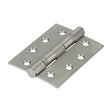 This is an image showing TIMCO Grade 13 Fire Door Hinges - Satin Stainless Steel - 101 x 76 x 3 - 3 Pieces Blister Pack available from T.H Wiggans Ironmongery in Kendal, quick delivery at discounted prices.