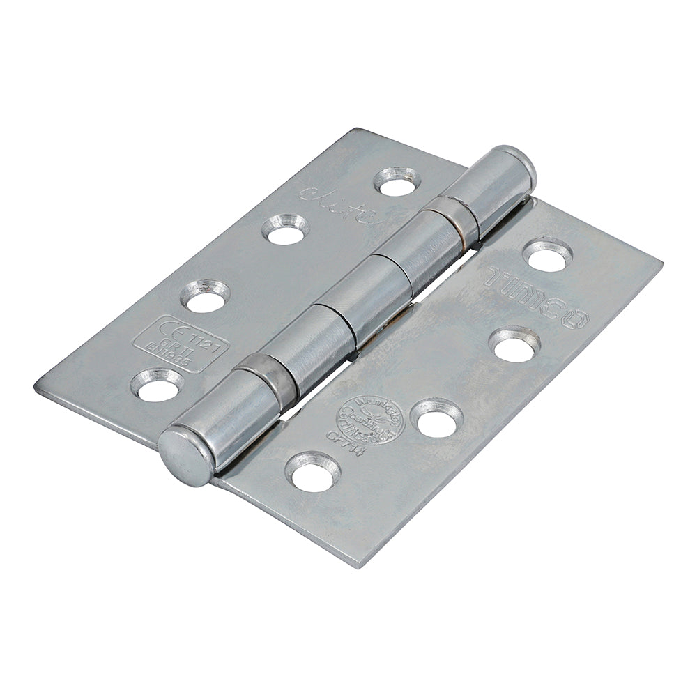 This is an image showing TIMCO Grade 11 Ball Bearing Fire Door Hinges - Polished Chrome - 101 x 76 x 2.6 - 2 Pieces TIMbag available from T.H Wiggans Ironmongery in Kendal, quick delivery at discounted prices.