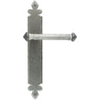 This is an image of From The Anvil - Pewter Tudor Lever Latch Set available to order from T.H Wiggans Architectural Ironmongery in Kendal, quick delivery and discounted prices.