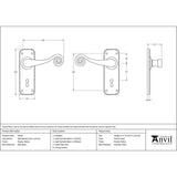 This is an image showing From The Anvil - Pewter Monkeytail Lever Lock Set available from trade door handles, quick delivery and discounted prices