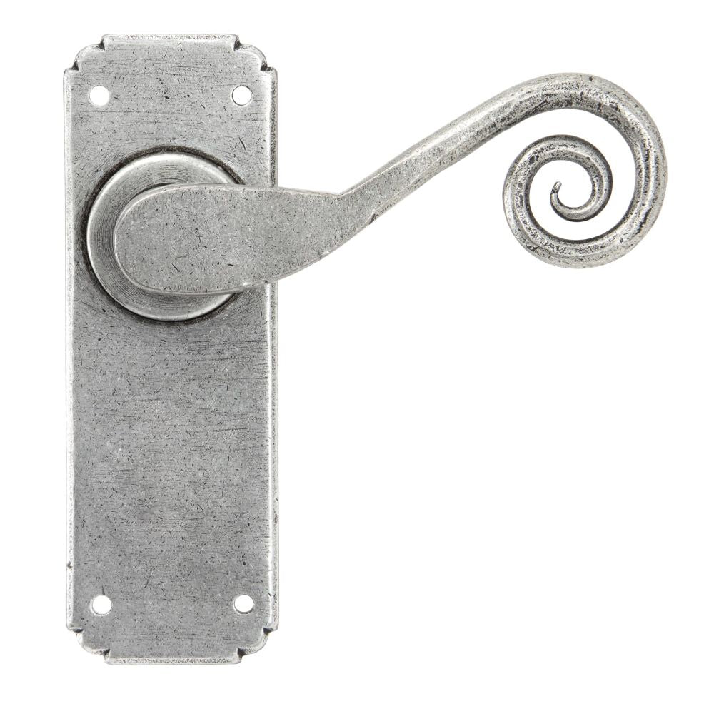 This is an image of From The Anvil - Pewter Monkeytail Lever Latch Set available to order from T.H Wiggans Architectural Ironmongery in Kendal, quick delivery and discounted prices.