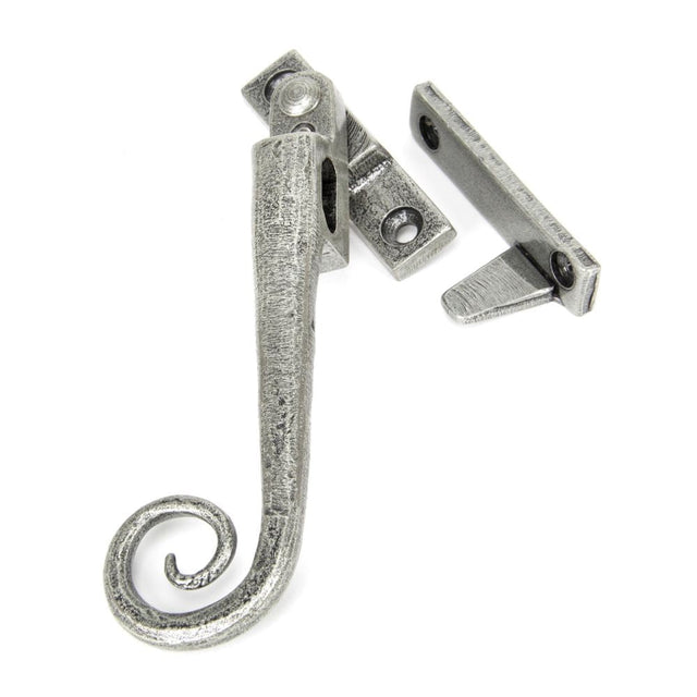 This is an image showing From The Anvil - Pewter Locking Night-Vent Monkeytail Fastener - LH available from T.H Wiggans Architectural Ironmongery in Kendal, quick delivery and discounted prices