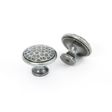 This is an image showing From The Anvil - Pewter Hammered Cabinet Knob - Large available from T.H Wiggans Architectural Ironmongery in Kendal, quick delivery and discounted prices