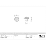 This is an image showing From The Anvil - Pewter Hammered Cabinet Knob - Medium available from trade door handles, quick delivery and discounted prices