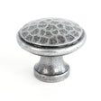 This is an image showing From The Anvil - Pewter Hammered Cabinet Knob - Medium available from T.H Wiggans Architectural Ironmongery in Kendal, quick delivery and discounted prices