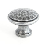 This is an image showing From The Anvil - Pewter Hammered Cabinet Knob - Medium available from T.H Wiggans Architectural Ironmongery in Kendal, quick delivery and discounted prices
