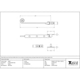 This is an image showing From The Anvil - Pewter 8" Monkeytail Stay available from T.H Wiggans Architectural Ironmongery in Kendal, quick delivery and discounted prices