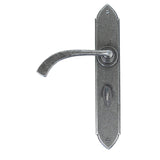 This is an image of From The Anvil - Pewter Gothic Curved Sprung Lever Bathroom Set available to order from T.H Wiggans Architectural Ironmongery in Kendal, quick delivery and discounted prices.