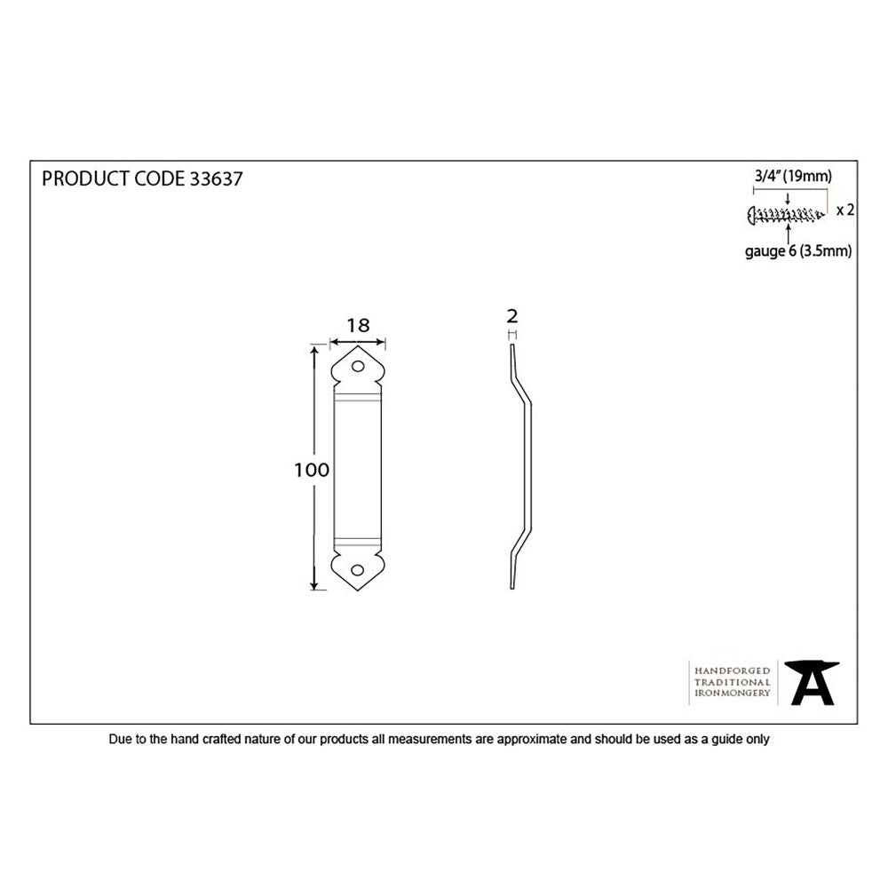 This is an image showing From The Anvil - Pewter Gothic Screw on Staple available from trade door handles, quick delivery and discounted prices