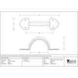 This is an image showing From The Anvil - Pewter 6" Gothic D Handle available from trade door handles, quick delivery and discounted prices