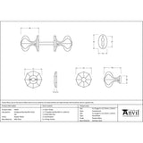 This is an image showing From The Anvil - Pewter Octagonal Mortice/Rim Knob Set available from trade door handles, quick delivery and discounted prices