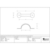 This is an image showing From The Anvil - Pewter 4" Bean D Handle available from trade door handles, quick delivery and discounted prices