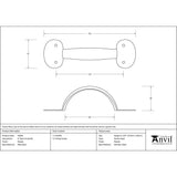 This is an image showing From The Anvil - Pewter 6" Bean D Handle available from trade door handles, quick delivery and discounted prices