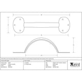 This is an image showing From The Anvil - Pewter 8" Bean D Handle available from trade door handles, quick delivery and discounted prices