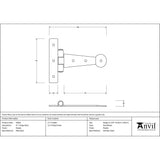 This is an image showing From The Anvil - Pewter 4" Penny End T Hinge (pair) available from T.H Wiggans Architectural Ironmongery, quick delivery and discounted prices