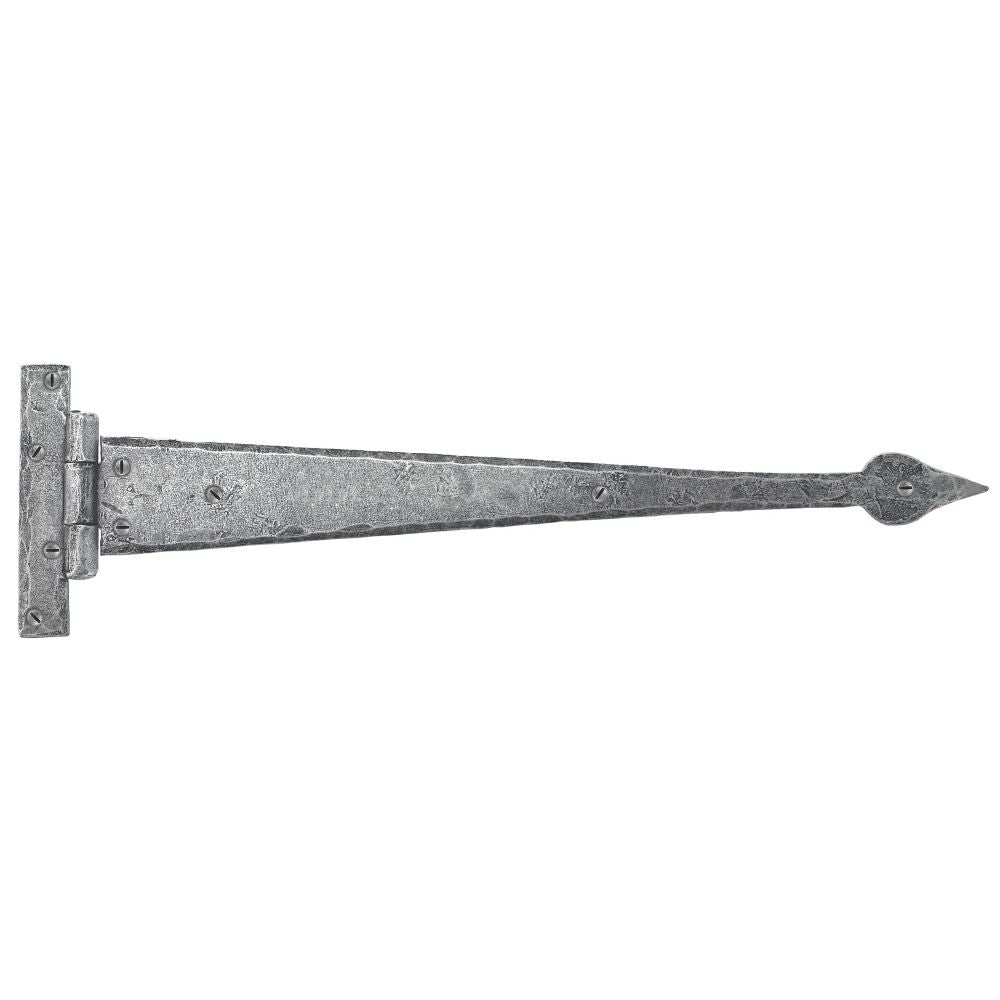 This is an image showing From The Anvil - Pewter 18" Arrow Head T Hinge (pair) available from T.H Wiggans Architectural Ironmongery in Kendal, quick delivery and discounted prices