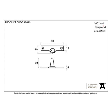 This is an image showing From The Anvil - Pewter Offset Stay Pin available from T.H Wiggans Architectural Ironmongery in Kendal, quick delivery and discounted prices