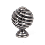 This is an image showing From The Anvil - Pewter Twist Cabinet Knob available from T.H Wiggans Architectural Ironmongery in Kendal, quick delivery and discounted prices