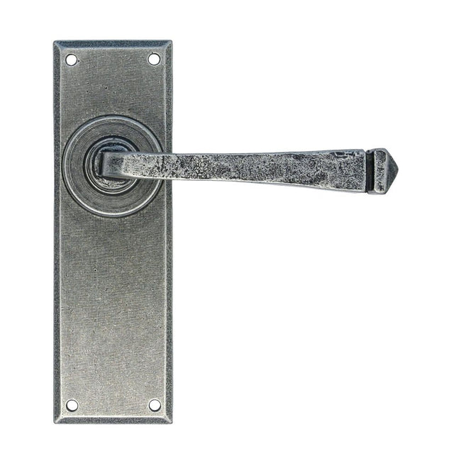 This is an image of From The Anvil - Pewter Avon Lever Latch Set available to order from T.H Wiggans Architectural Ironmongery in Kendal, quick delivery and discounted prices.