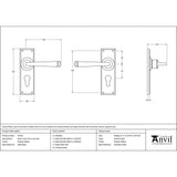 This is an image showing From The Anvil - Pewter Avon Lever Euro Lock Set available from trade door handles, quick delivery and discounted prices