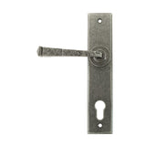 This is an image of From The Anvil - Pewter Avon Lever Espag. Lock Set available to order from T.H Wiggans Architectural Ironmongery in Kendal, quick delivery and discounted prices.