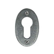 This is an image of From The Anvil - Pewter Oval Euro Escutcheon available to order from T.H Wiggans Architectural Ironmongery in Kendal, quick delivery and discounted prices.