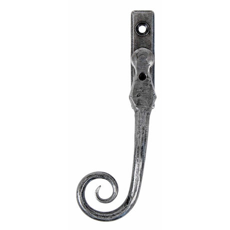 This is an image showing From The Anvil - Pewter 16mm Monkeytail Espag - LH available from T.H Wiggans Architectural Ironmongery in Kendal, quick delivery and discounted prices