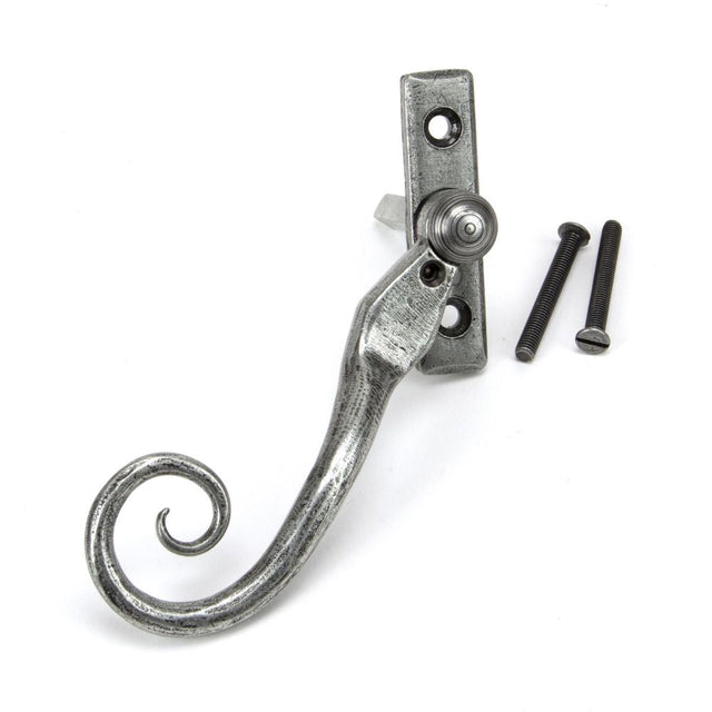 This is an image showing From The Anvil - Pewter 16mm Monkeytail Espag - LH available from T.H Wiggans Architectural Ironmongery in Kendal, quick delivery and discounted prices