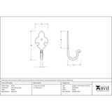 This is an image showing From The Anvil - Pewter Fleur-De-Lys Coat Hook available from trade door handles, quick delivery and discounted prices