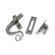 This is an image showing From The Anvil - Pewter Locking Monkeytail Fastener - LH available from T.H Wiggans Architectural Ironmongery in Kendal, quick delivery and discounted prices