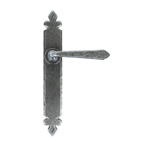 This is an image of From The Anvil - Pewter Cromwell Lever Latch Set available to order from T.H Wiggans Architectural Ironmongery in Kendal, quick delivery and discounted prices.